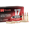 Hornady Ammunition 17 Winchester Super Magnum 20 Grain V-MAX Box of 50